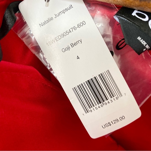 Bebe Red Sweetheart Strapless Jumpsuit NWT - Picture 10 of 10